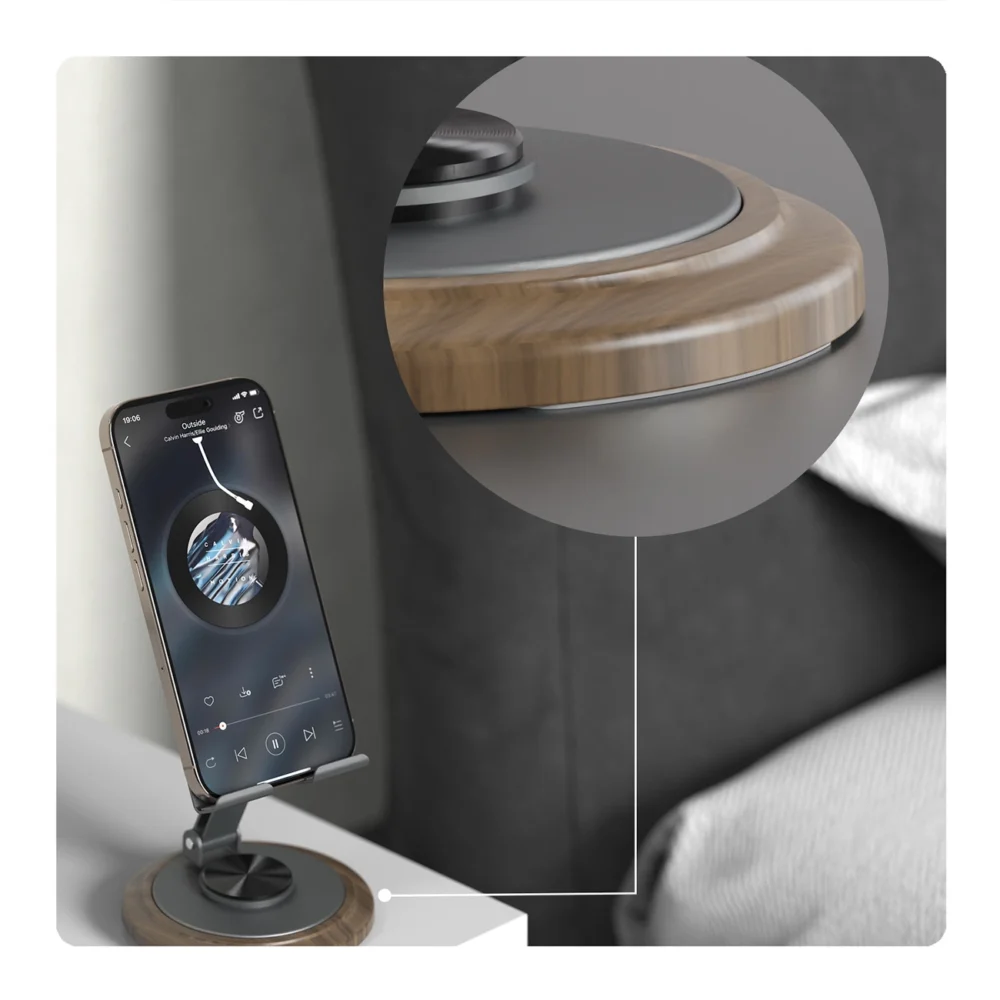 Dudao F17M 360° metal phone stand - grayeng