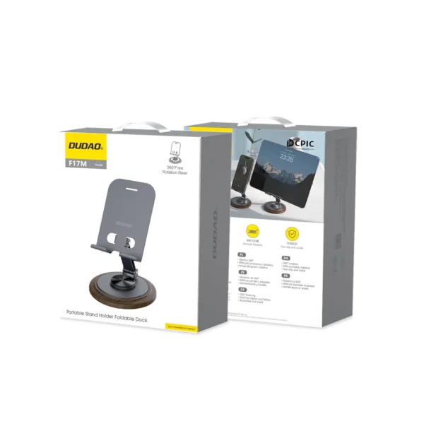 Dudao F17M 360° metal phone stand - grayeng