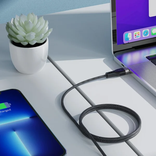 3in1 Cable Acefast C11-03 USB-C - USB-C 480Mb/s 100W 1.2m - blackeng