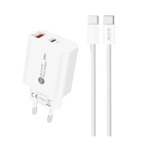 A6MaxL 20W USB-A USB-C wall charger with USB-C - USB-C 1m cable - whiteeng