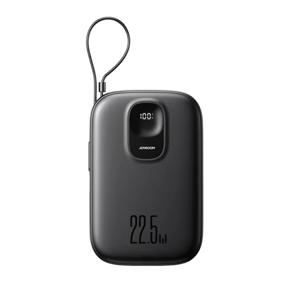 Joyroom JR-PBF18 22.5W 10000mAh Powerbank with Built-in Lightning Cable + USB-C Cable 0.25 cm - Blackeng