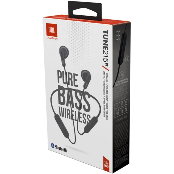 JBL Tune 215BT In-Ear Wireless Headphones - Blackeng
