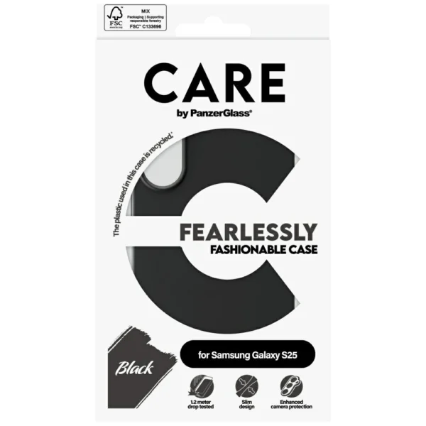 CARE by PanzerGlass Fashion Case for Samsung Galaxy S25 - Blackeng