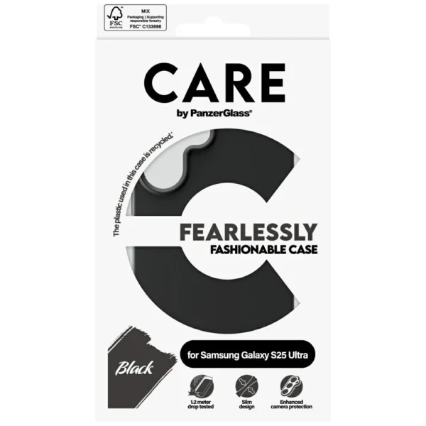 CARE by PanzerGlass Fashion Case for Samsung Galaxy S25 Ultra - Blackeng