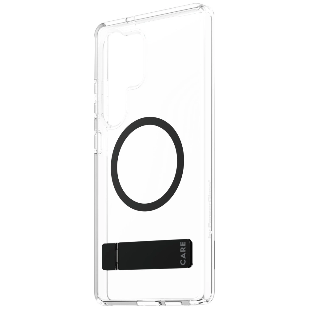 CARE by PanzerGlass Feature Black Kickstand & QI Case for Samsung Galaxy S25 Ultra - Transparenteng