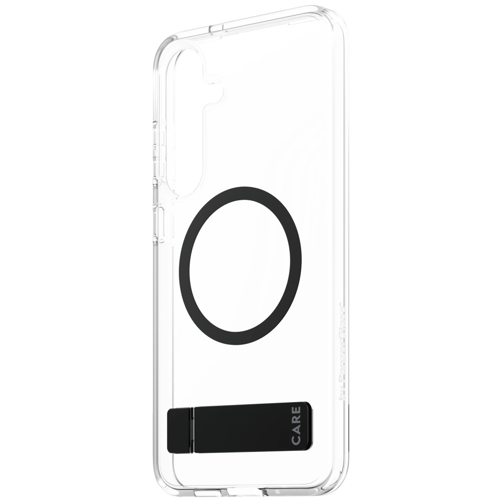 CARE by PanzerGlass Feature Black Kickstand & QI Case for Samsung Galaxy S25+ - Transparenteng
