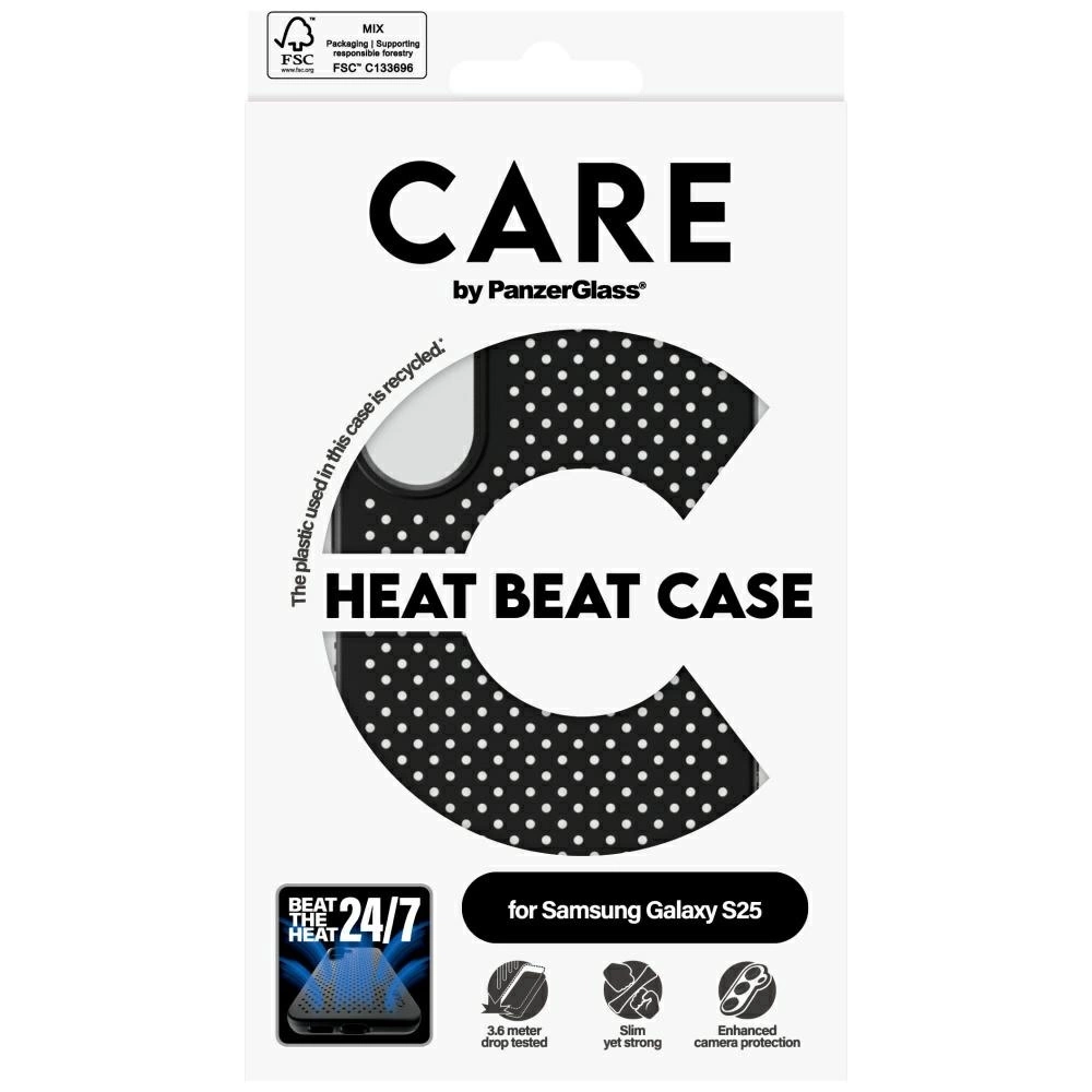 CARE by PanzerGlass Feature Heat Beat Case for Samsung Galaxy S25 - Blackeng