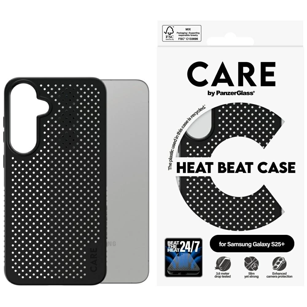 CARE by PanzerGlass Feature Heat Beat Case for Samsung Galaxy S25+ - Blackeng