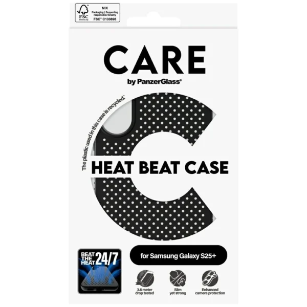 CARE by PanzerGlass Feature Heat Beat Case for Samsung Galaxy S25+ - Blackeng