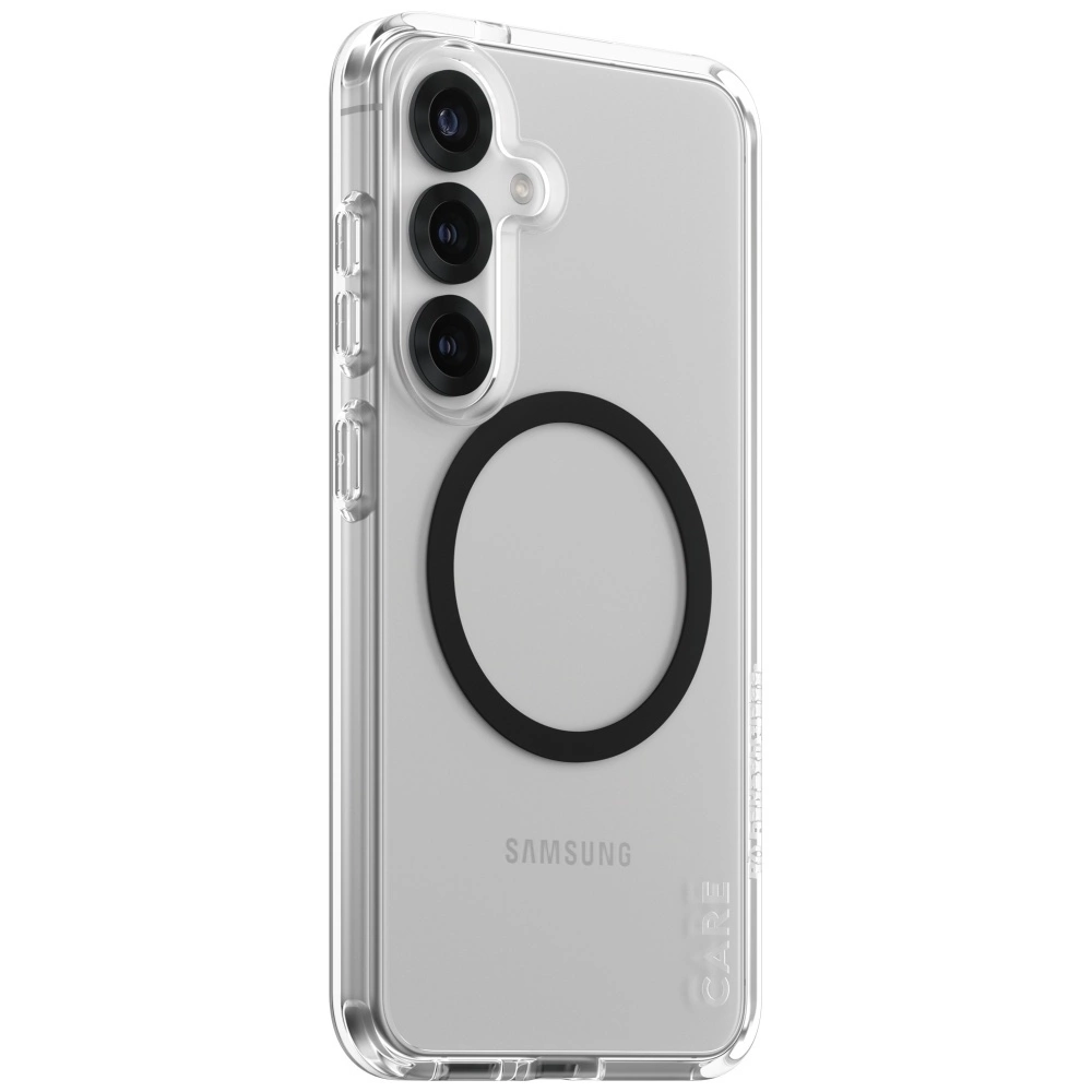 CARE by PanzerGlass Flagship Urban Combat Black QI Case for Samsung Galaxy S25 - Transparenteng