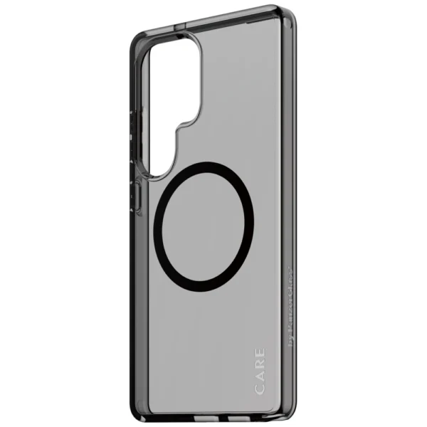 CARE by PanzerGlass Flagship Urban Combat Black QI Case for Samsung Galaxy S25 Ultra - Semi-transparent Smokeeng