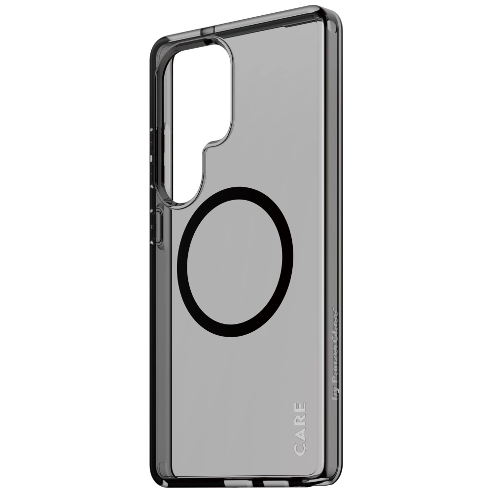 CARE by PanzerGlass Flagship Urban Combat Black QI Case for Samsung Galaxy S25 Ultra - Semi-transparent Smokeeng