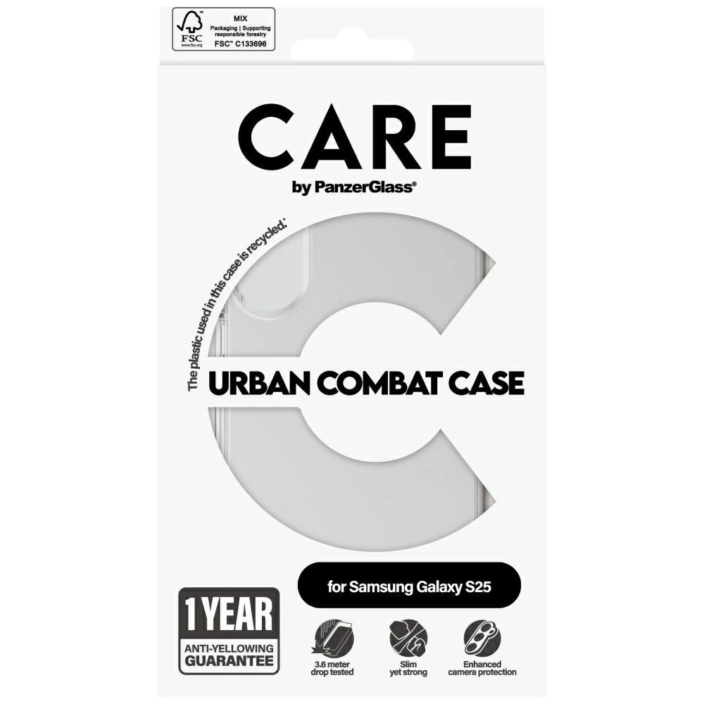 CARE by PanzerGlass Flagship Urban Combat Case for Samsung Galaxy S25 - Transparenteng