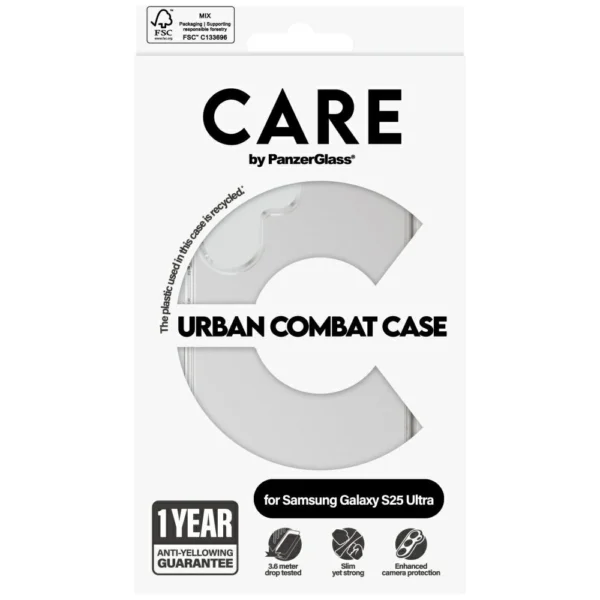 CARE by PanzerGlass Flagship Urban Combat Case for Samsung Galaxy S25 Ultra - Cleareng