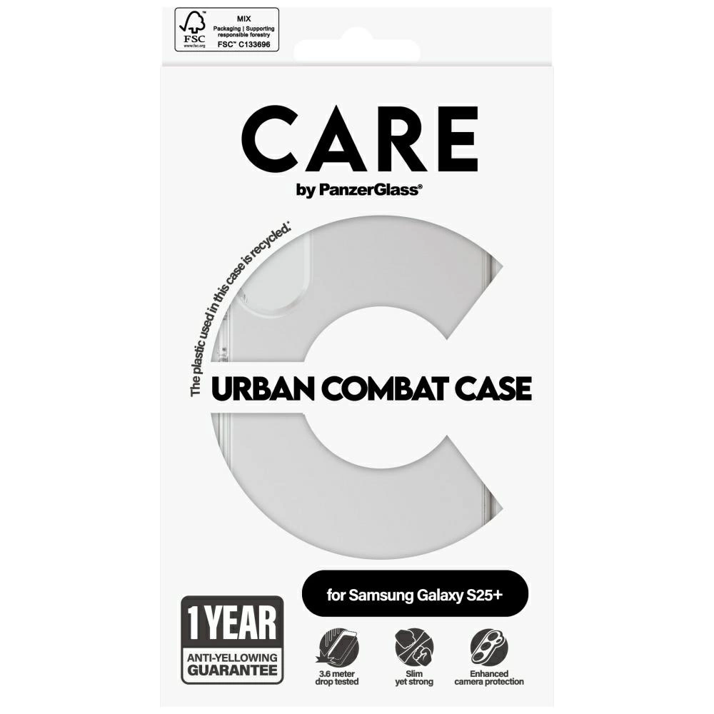 CARE by PanzerGlass Flagship Urban Combat Case for Samsung Galaxy S25+ - Transparenteng