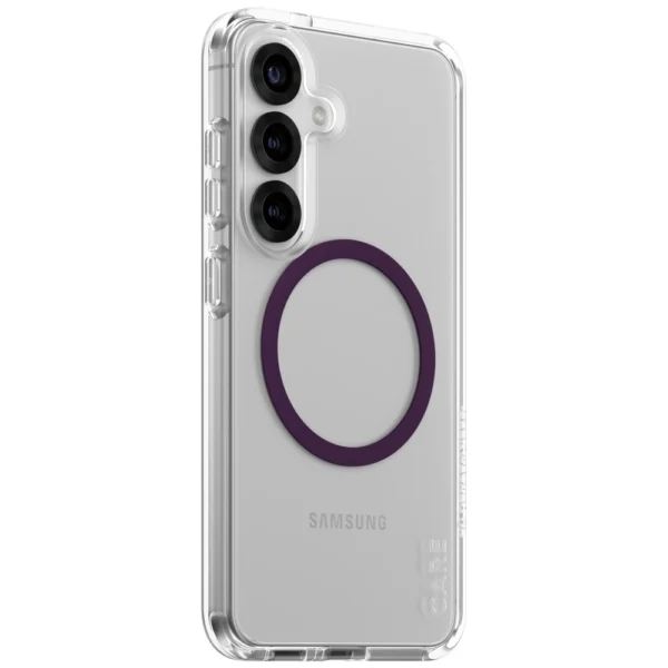 CARE by PanzerGlass Flagship Urban Combat Purple QI Case for Samsung Galaxy S25 - Transparenteng