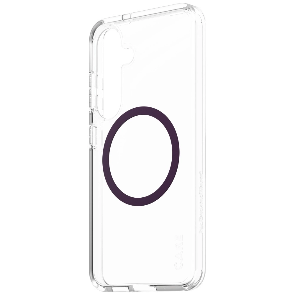 CARE by PanzerGlass Flagship Urban Combat Purple QI Case for Samsung Galaxy S25 - Transparenteng