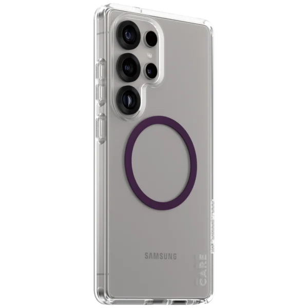 CARE by PanzerGlass Flagship Urban Combat Purple QI Case for Samsung Galaxy S25 Ultra - Transparenteng