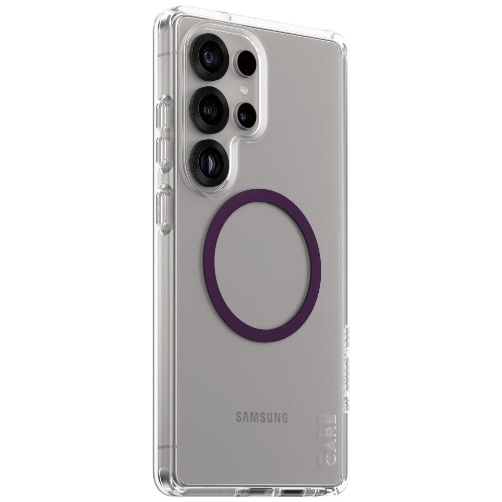 CARE by PanzerGlass Flagship Urban Combat Purple QI Case for Samsung Galaxy S25 Ultra - Transparenteng