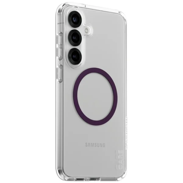 CARE by PanzerGlass Flagship Urban Combat Purple QI Case for Samsung Galaxy S25+ - Transparenteng