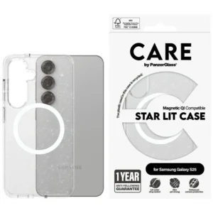 CARE by PanzerGlass Flagship Urban Combat Starlight White QI Case for Samsung Galaxy S25 - Transparenteng