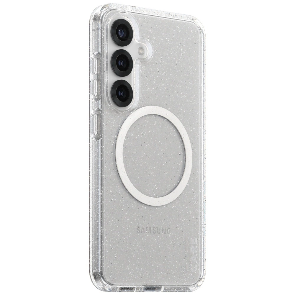 CARE by PanzerGlass Flagship Urban Combat Starlight White QI Case for Samsung Galaxy S25 - Transparenteng