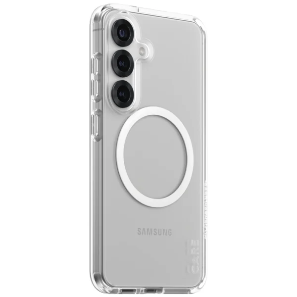 CARE by PanzerGlass Flagship Urban Combat White QI Case for Samsung Galaxy S25 - Transparenteng