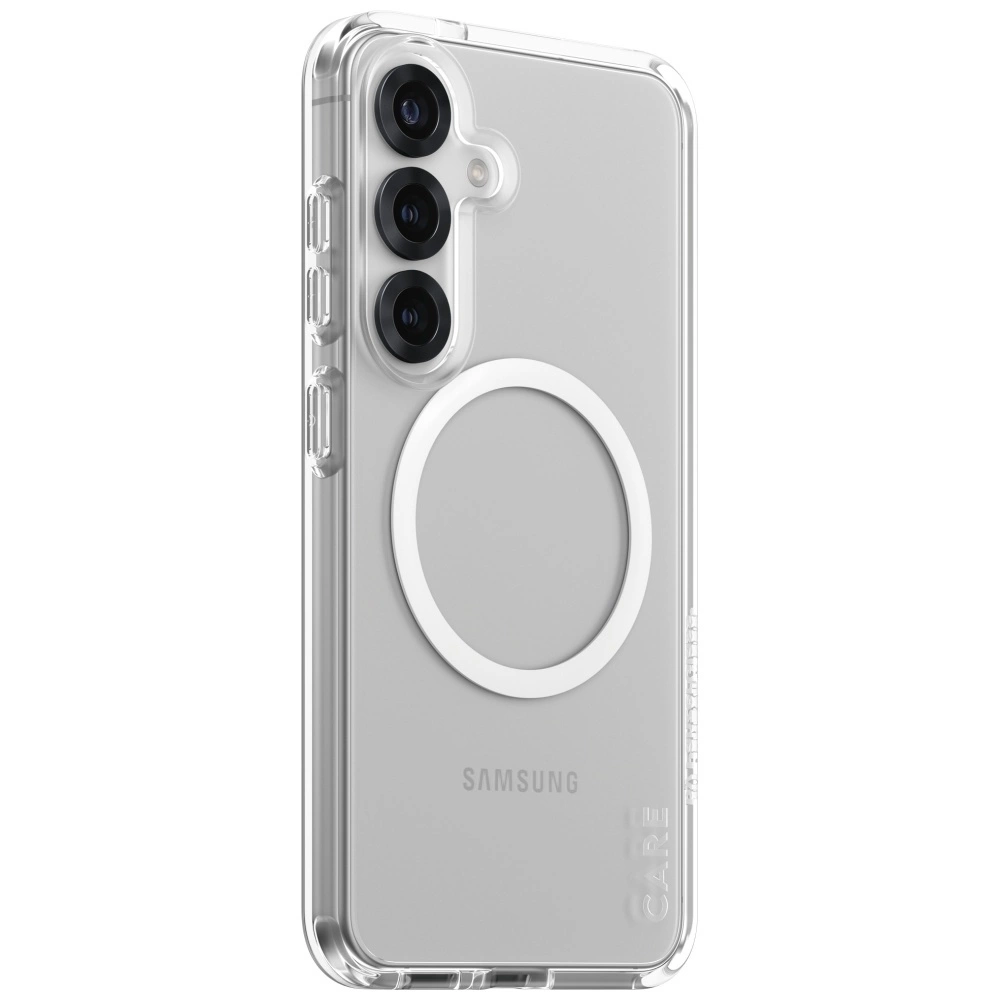 CARE by PanzerGlass Flagship Urban Combat White QI Case for Samsung Galaxy S25 - Transparenteng