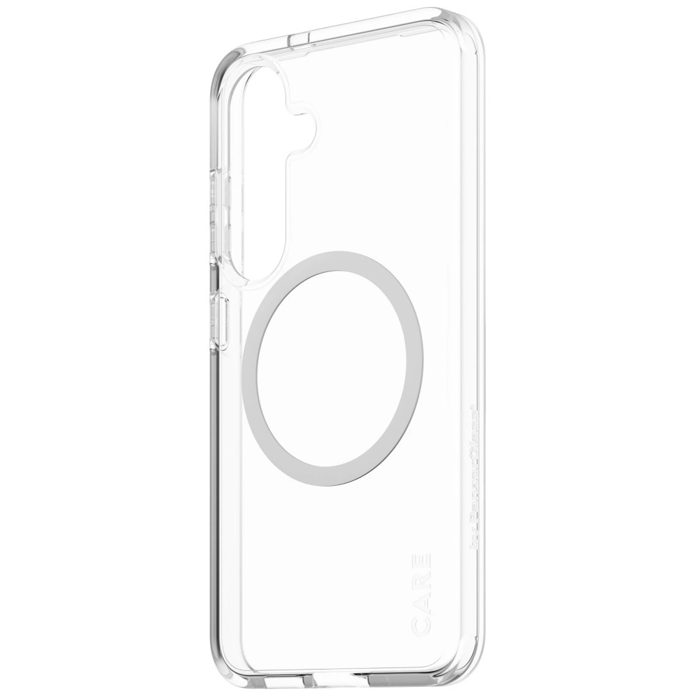 CARE by PanzerGlass Flagship Urban Combat White QI Case for Samsung Galaxy S25 - Transparenteng