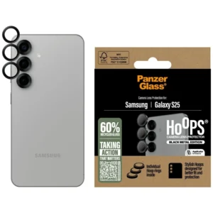 PanzerGlass Hoops Lens Protector Tempered Glass for Samsung Galaxy S25 Blackeng