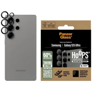 PanzerGlass Hoops Lens Protector Tempered Glass for Samsung Galaxy S25 Ultra Blackeng