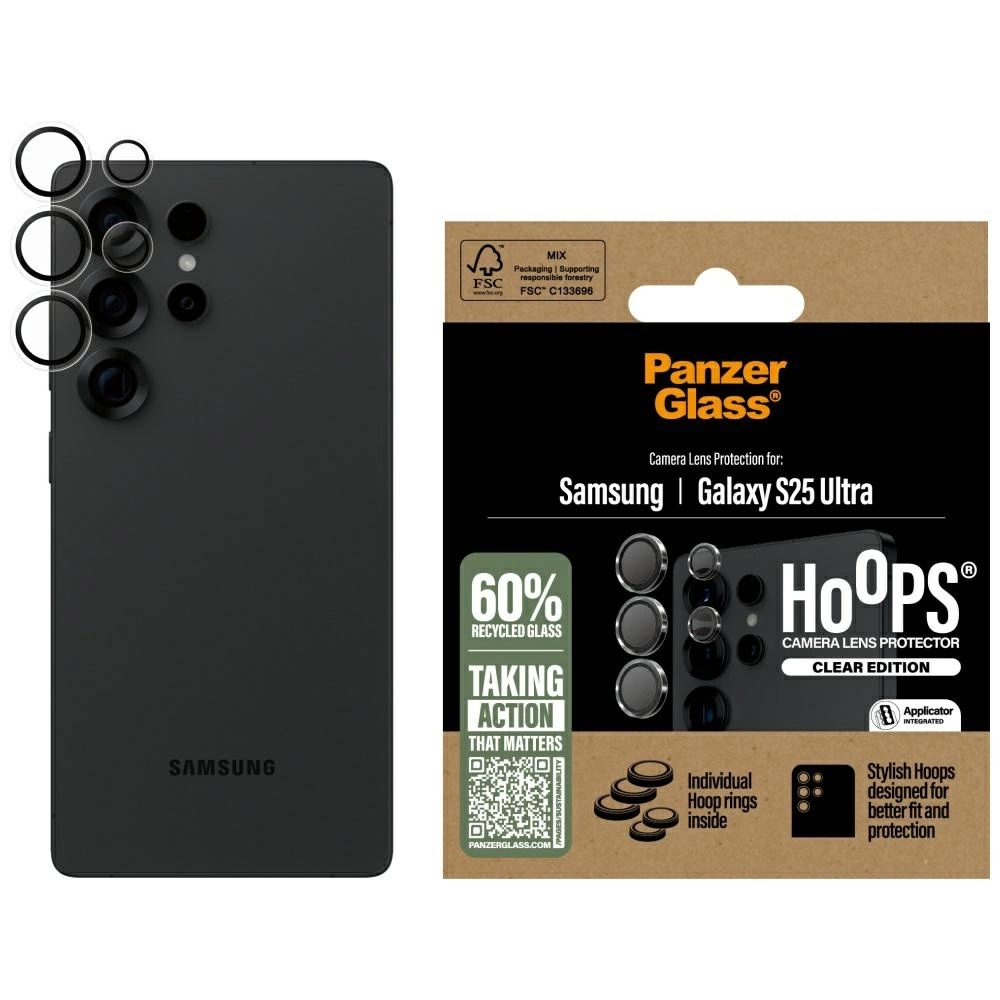 PanzerGlass Hoops Lens Protector Tempered Glass for Samsung Galaxy S25 Ultra Cleareng