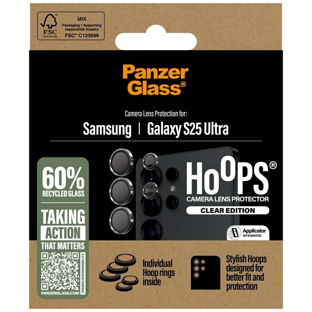 PanzerGlass Hoops Lens Protector Tempered Glass for Samsung Galaxy S25 Ultra Cleareng