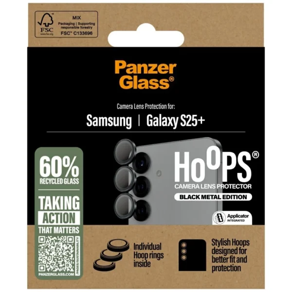 PanzerGlass Hoops Lens Protector for Samsung Galaxy S25+ Blackeng