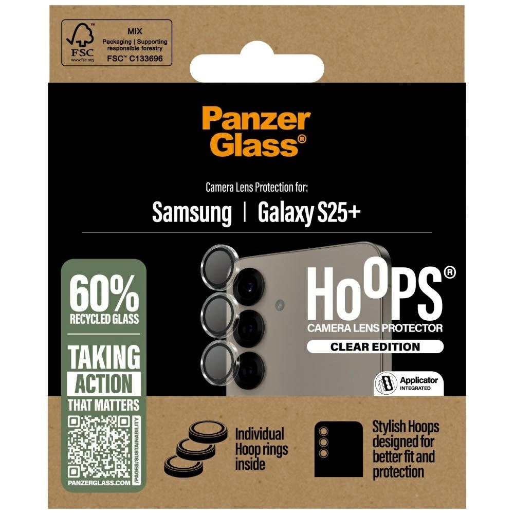 188308_4 PanzerGlass Hoops Lens Protector Tempered Glass for Samsung Galaxy S25+ Cleareng