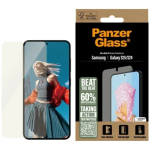 PanzerGlass All-in-One Ultra-Wide Fit Tempered Glass for Samsung Galaxy S25eng