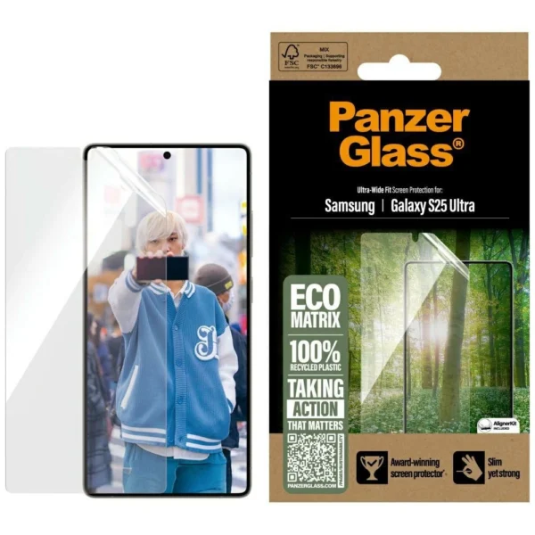 PanzerGlass Eco Matrix Ultra-Wide Fit Tempered Glass for Samsung Galaxy S25 Ultraeng