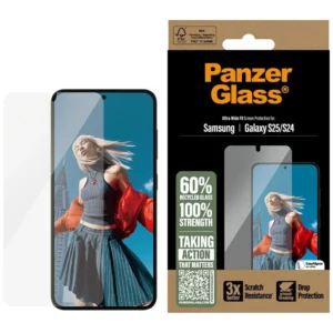 PanzerGlass Ultra-Wide Fit Tempered Glass for Samsung Galaxy S25eng