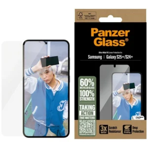 PanzerGlass Ultra-Wide Fit Tempered Glass for Samsung Galaxy S25+eng