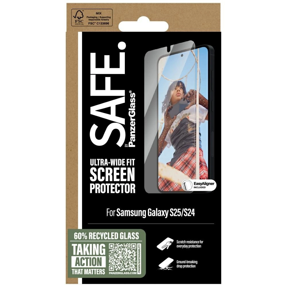 SAFE by PanzerGlass Ultra-Wide Fit Tempered Glass for Samsung Galaxy S25eng