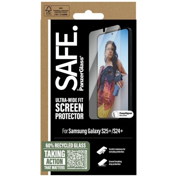 SAFE by PanzerGlass Ultra-Wide Fit Tempered Glass for Samsung Galaxy S25+eng