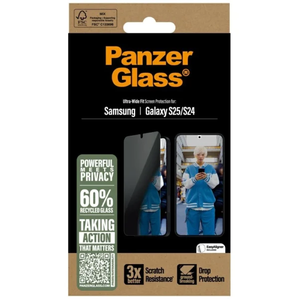 PanzerGlass Ultra-Wide Fit Privacy Glass for Samsung Galaxy S25eng