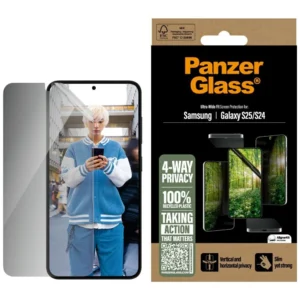 PanzerGlass Eco Matrix Ultra-Wide Fit Privacy Glass for Samsung Galaxy S25eng