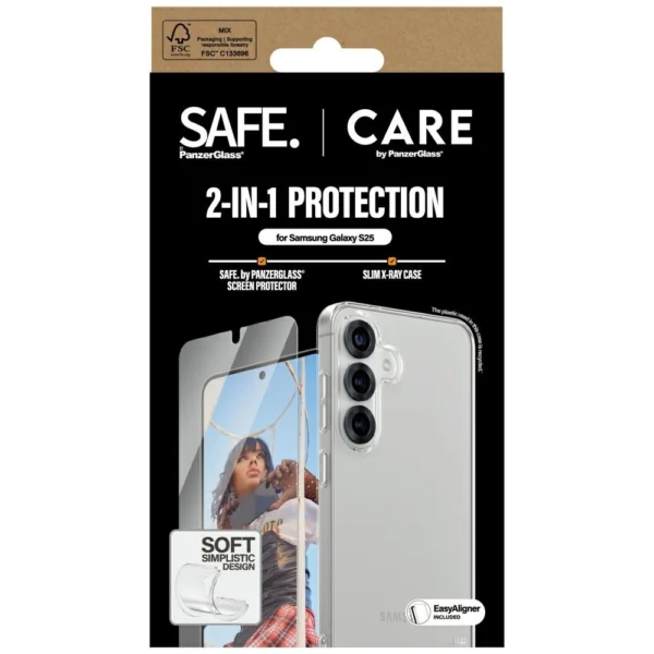 CARE by PanzerGlass Fashion 2in1 Case+Glass protection set for Samsung Galaxy S25eng