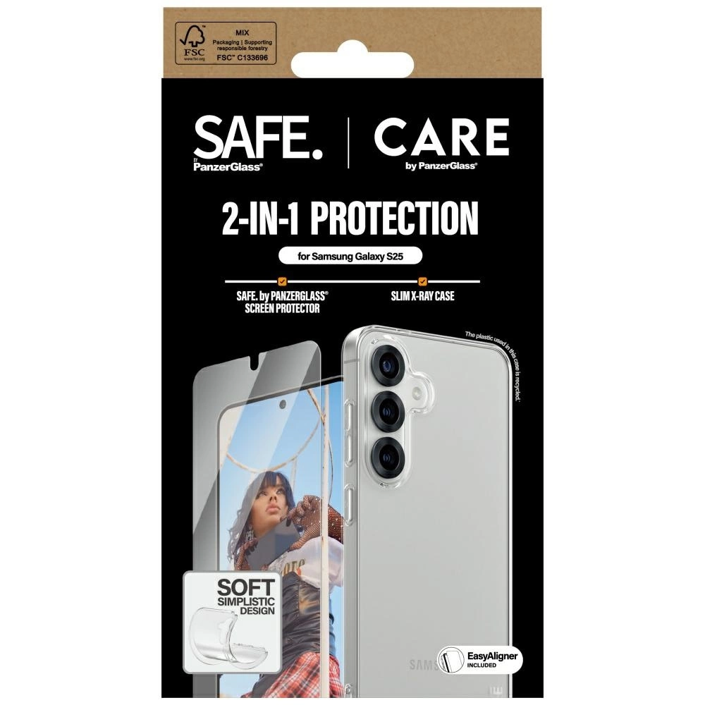 CARE by PanzerGlass Fashion 2in1 Case+Glass protection set for Samsung Galaxy S25eng