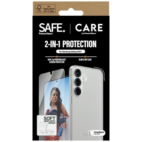 CARE by PanzerGlass Fashion 2in1 Case+Glass protection set for Samsung Galaxy S25+eng