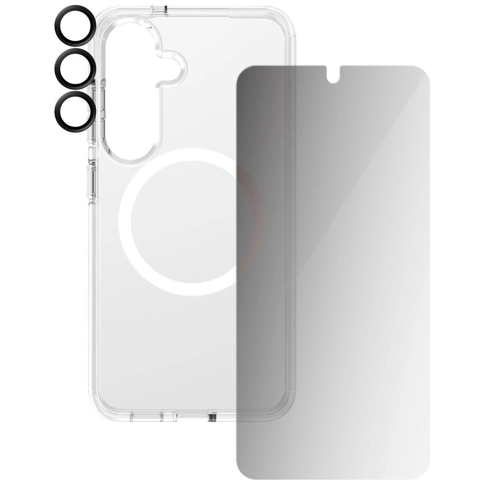 CARE by PanzerGlass Flagship 3in1 Case + Privacy Glass + Lens for Samsung Galaxy S25eng