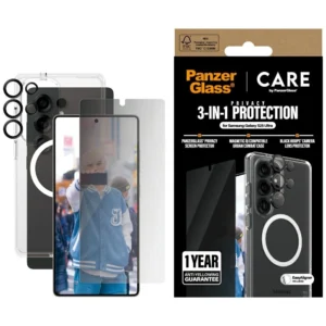 CARE by PanzerGlass Flagship 3in1 Case + Privacy Glass + Lens for Samsung Galaxy S25 Ultraeng