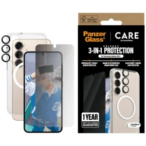 CARE by PanzerGlass Flagship 3in1 Case + Privacy Glass + Lens for Samsung Galaxy S25+eng