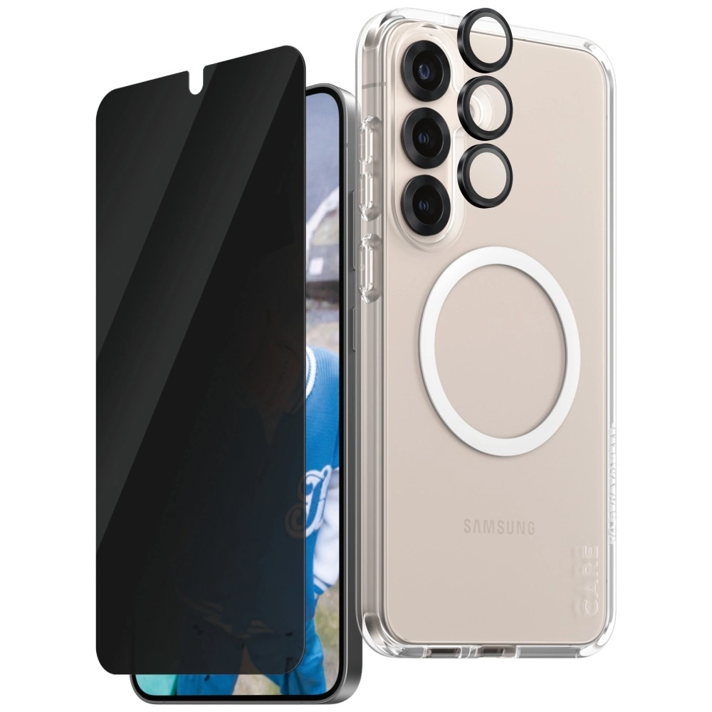 CARE by PanzerGlass Flagship 3in1 Case + Privacy Glass + Lens for Samsung Galaxy S25+eng
